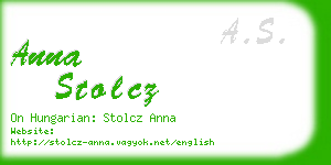 anna stolcz business card